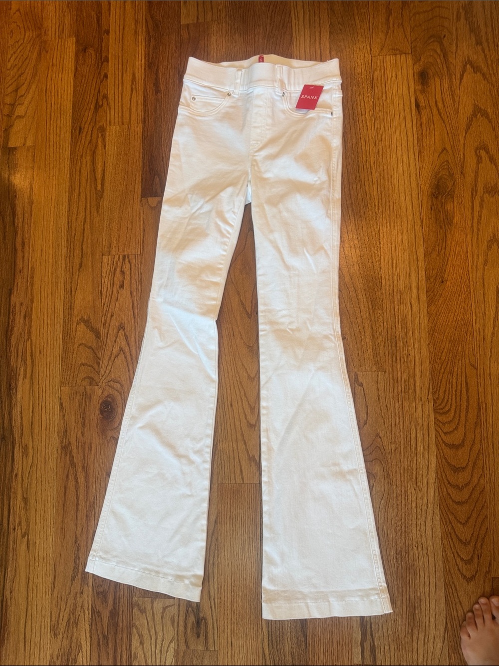 SPANX White Flare Jeans with Sculpting Fit